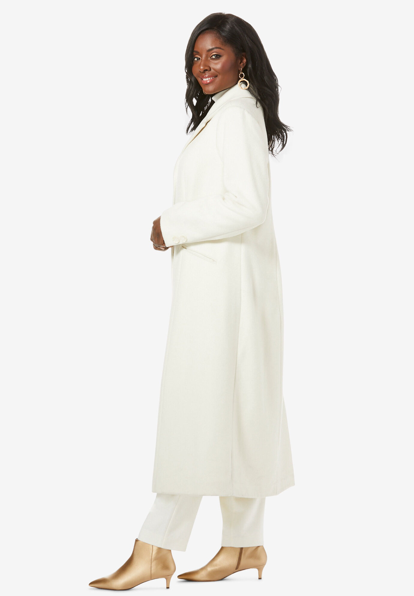 Full Length Wool Blend Coat | Woman Within