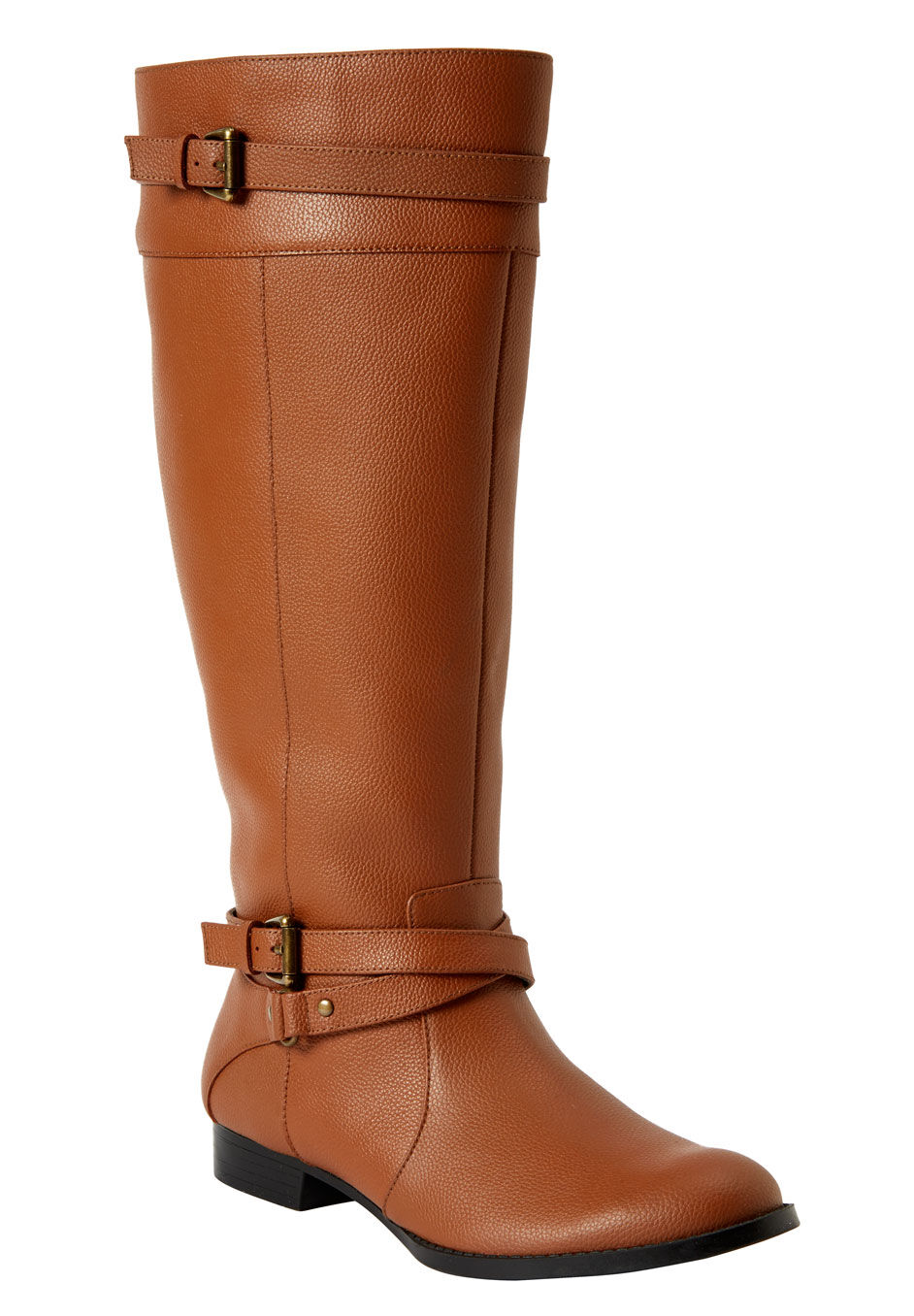 The Janis Wide Calf Leather Boot 
