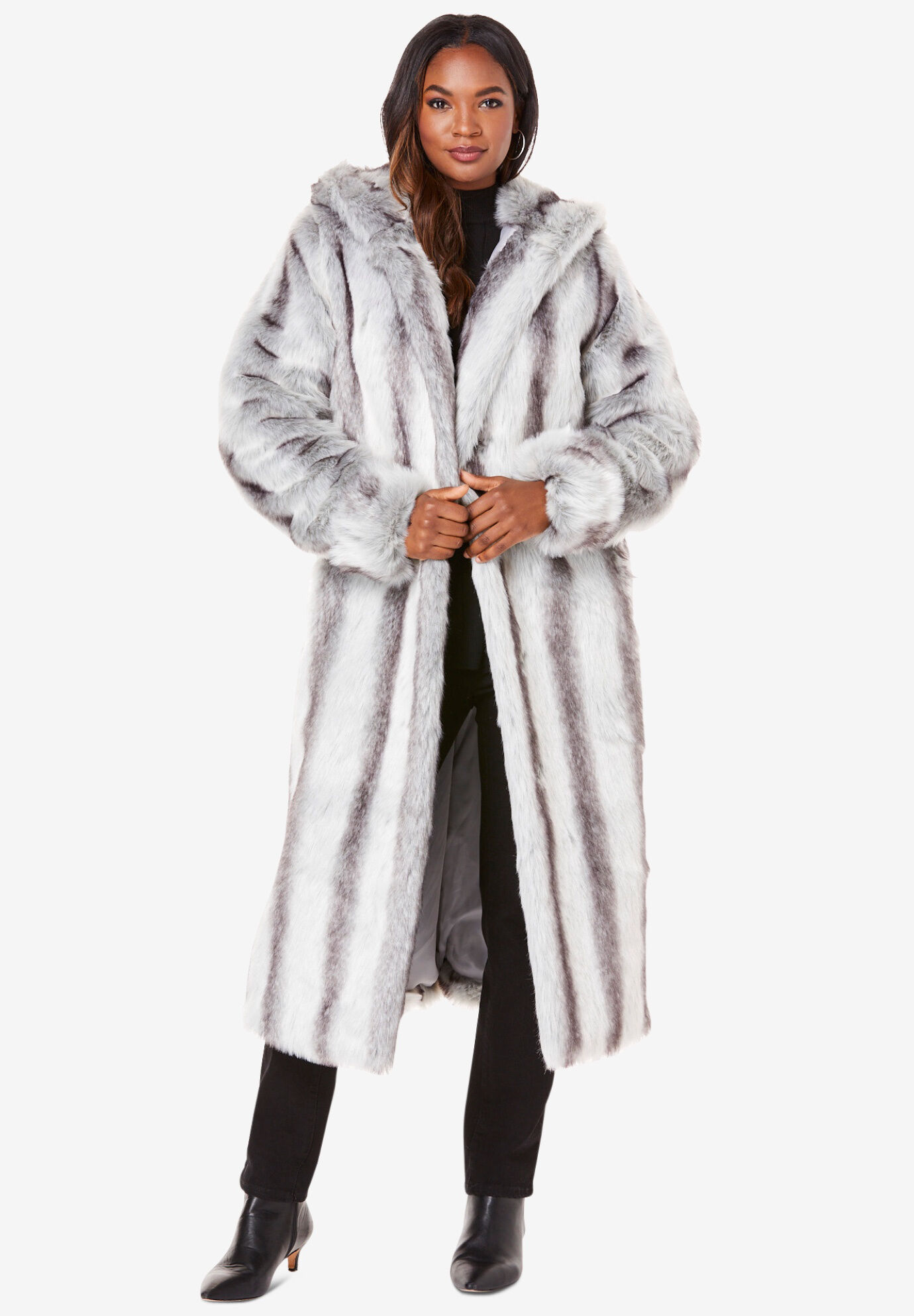 cheap plus size faux fur coats