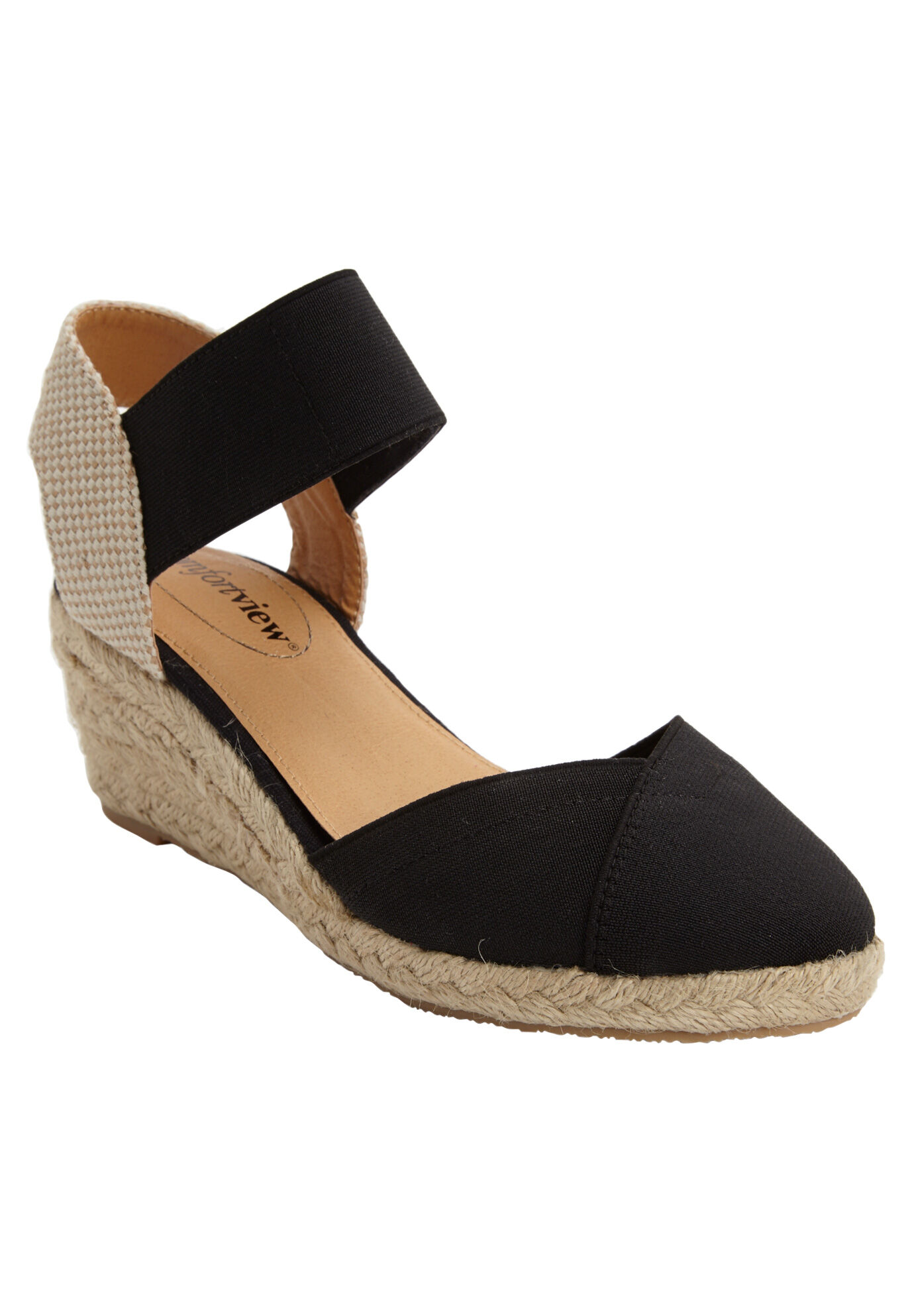 closed toe wedges wide width