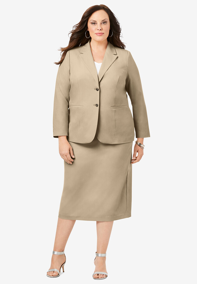 Two-Button Skirt Suit