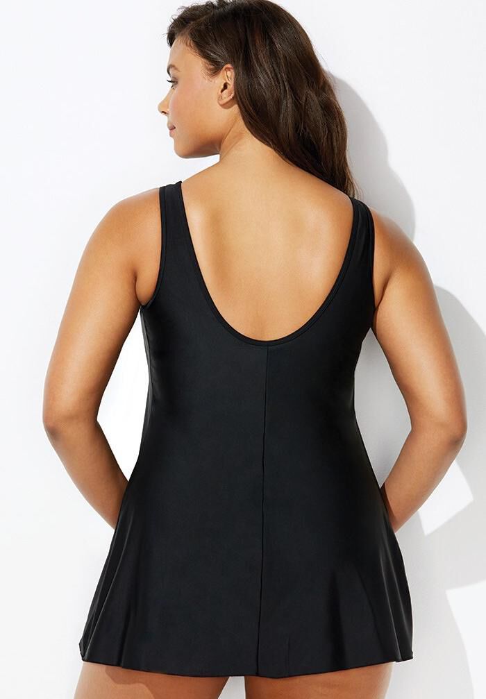 high neck swim dress