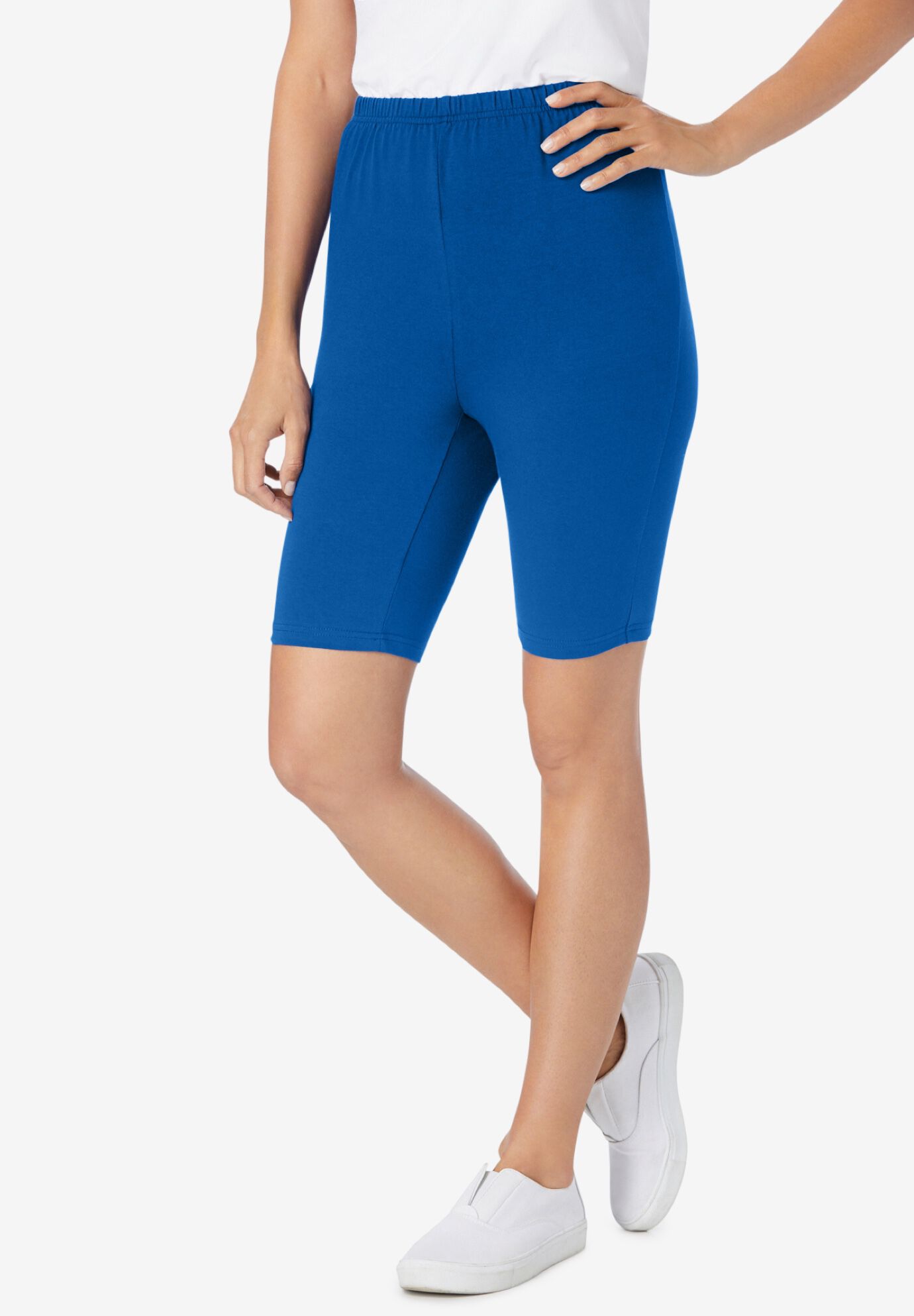 Stretch Cotton Bike Short | Woman Within
