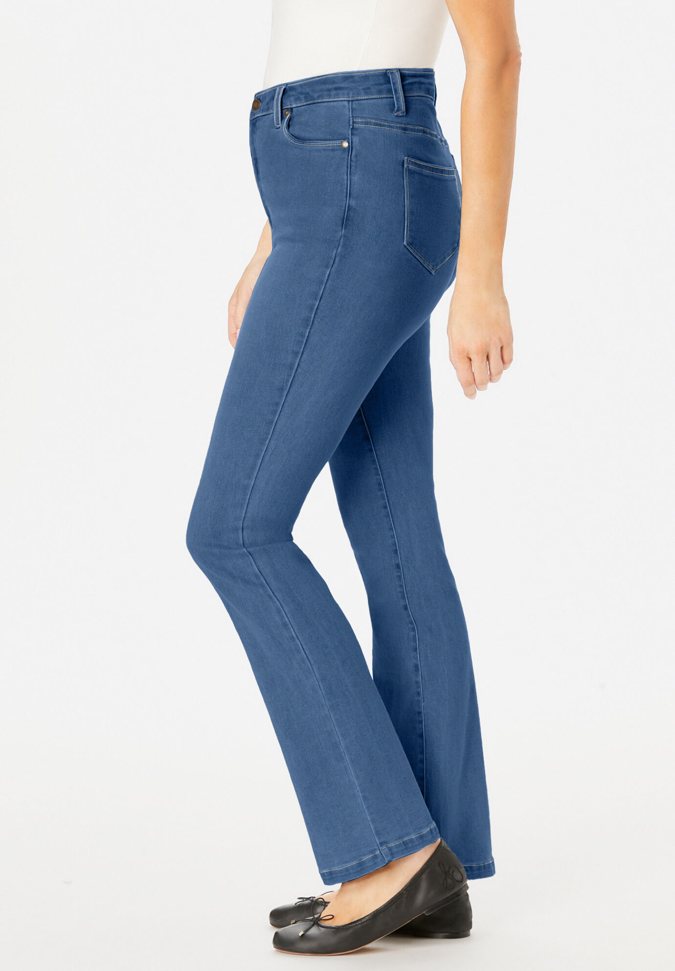woman within bootcut jeans