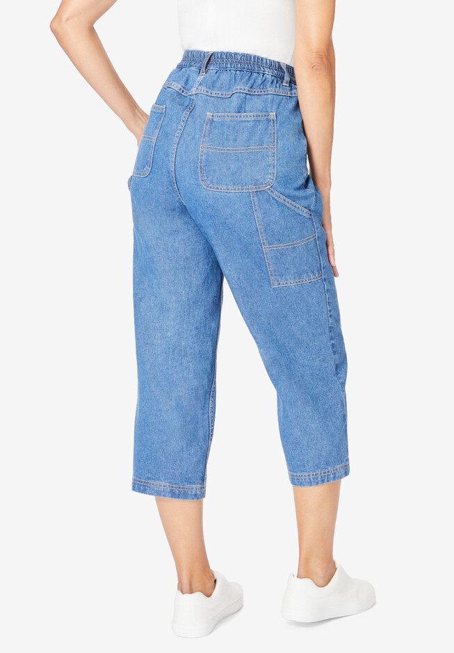 Perfect 5-Pocket Relaxed Capri With Back Elastic