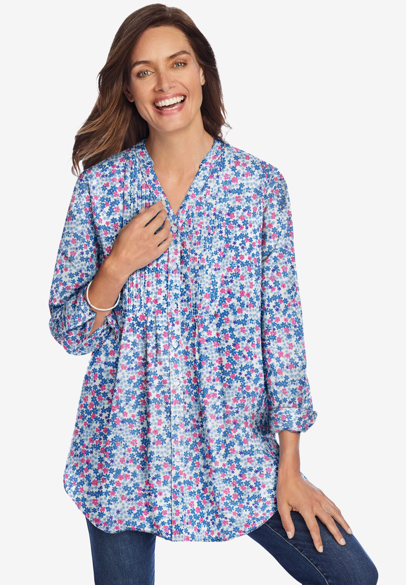 Perfect Pintuck Tunic | Woman Within