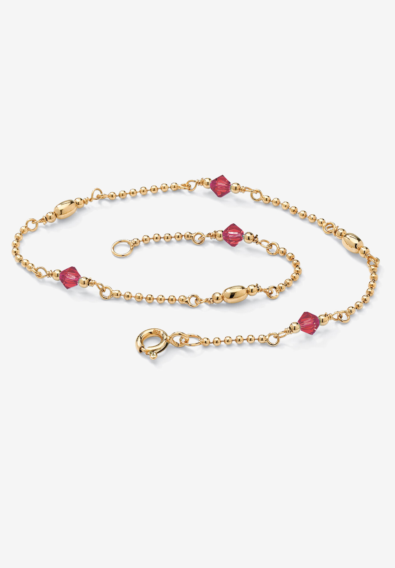 Traditional Ruby Bridal Anklets By The South India Jewels