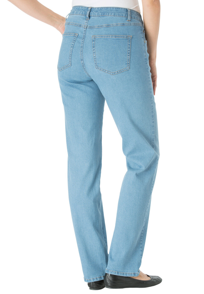  Women Capri Jeans Stretchy Straight Leg Denim Pants Size 8  Sky Blue