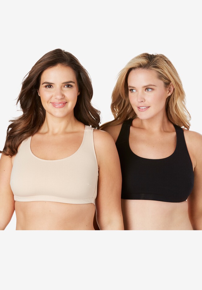 Buy URBAN HUG Multi Non-Wired Fixed Strap Non-Padded Women's Compression  Sports Bra - Pack of 2