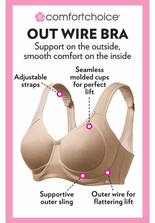 Comfort Choice Women's Plus Size Lace Wireless Cami Bra Bra