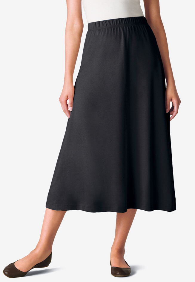 Women's Skirts, Ponte Knit A-Line Skirt with Pockets