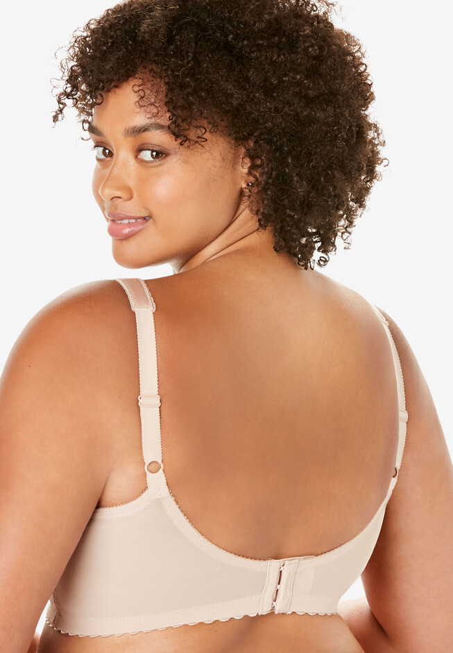 Front Zipper Full Cup Lift Bra, Wireless Bras with Support and