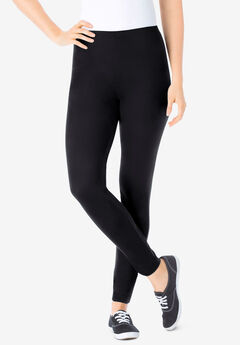 Woman Within Plus Size Stretch Cotton Side-stripe Bootcut Yoga Pant Pants 