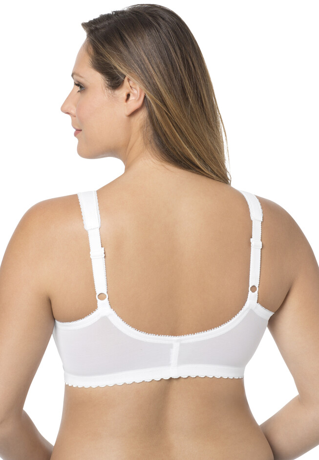 Back Smoothing Bras for Women Front Button Shapin Shoulder Strap Beige 44