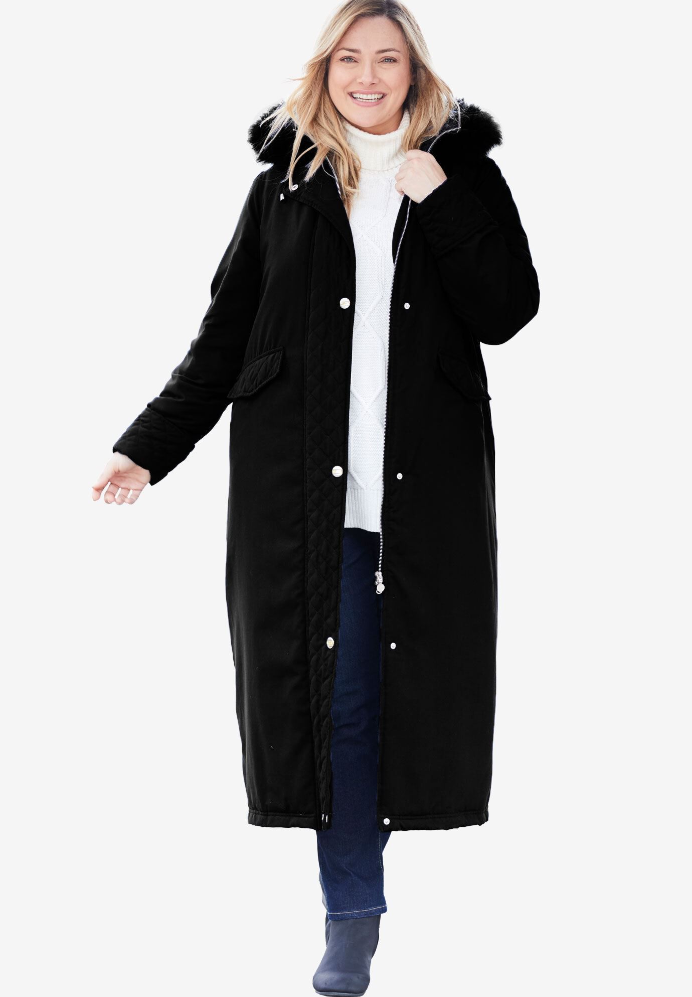 woman within winter coats plus size