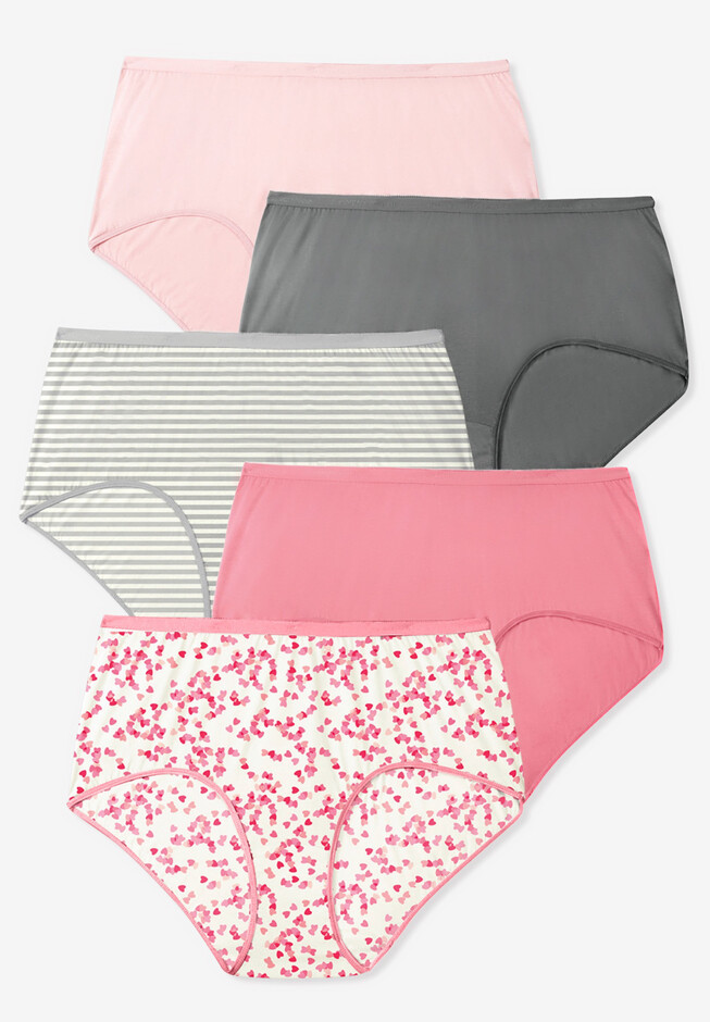Mejores ofertas e historial de precios de Comfort Choice Women's Plus Size  Stretch Cotton Brief 5-Pack Underwear en