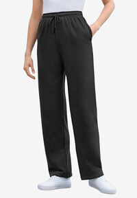 Woman Within Women's Plus Size Petite Straight Leg Ponte Knit Pant - 24 WP,  Black at  Women's Clothing store