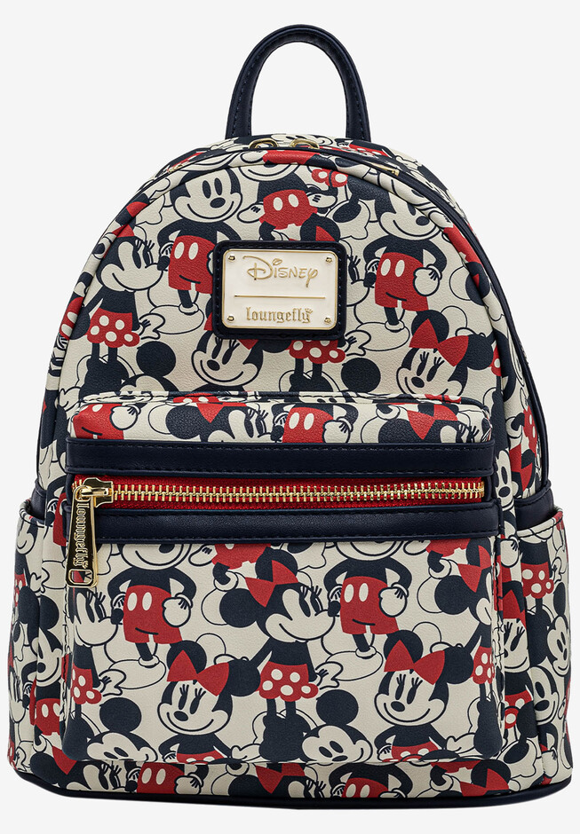Loungefly Disney Minnie Mouse White Heads Mini Backpack Handbag