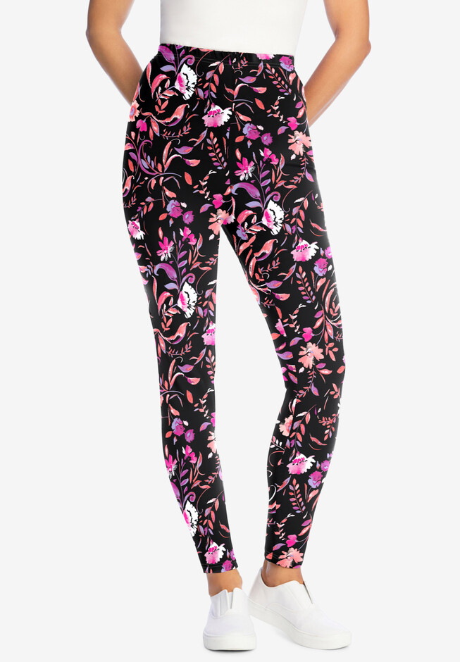 Girls Floral Print Ponte Knit Jeggings - Tree House