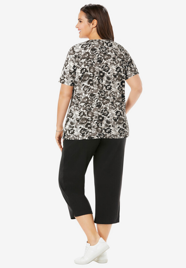 Hanes Women's French Terry Capri, Black, Small : : Clothing, Shoes  & Accessories