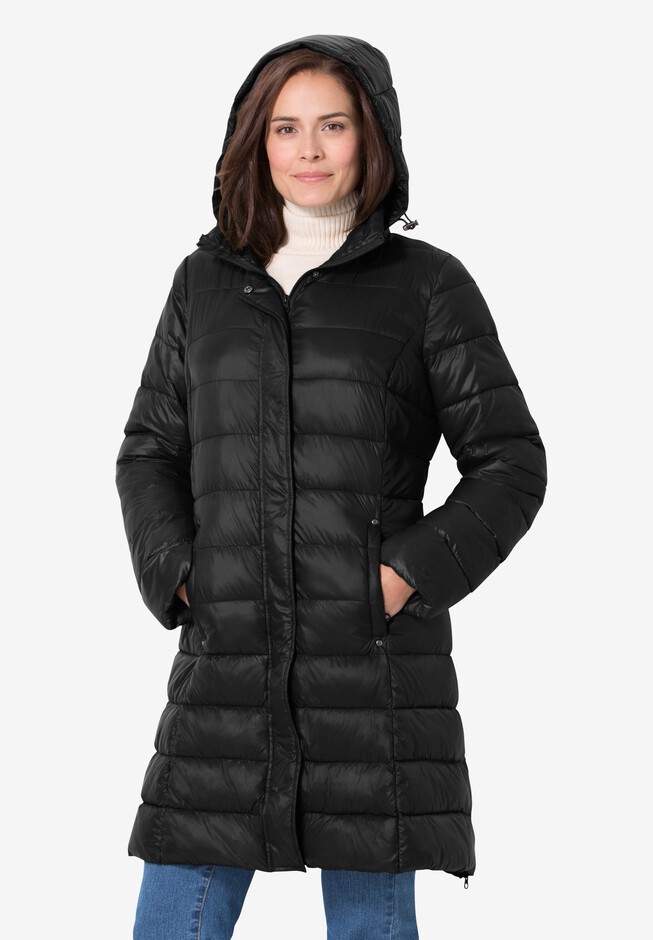 Long Packable Puffer Jacket | Woman Within