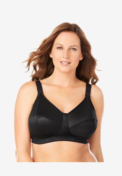 Goddess Women's Plus Size Soft, Black, 34K at  Women's Clothing  store: Bras