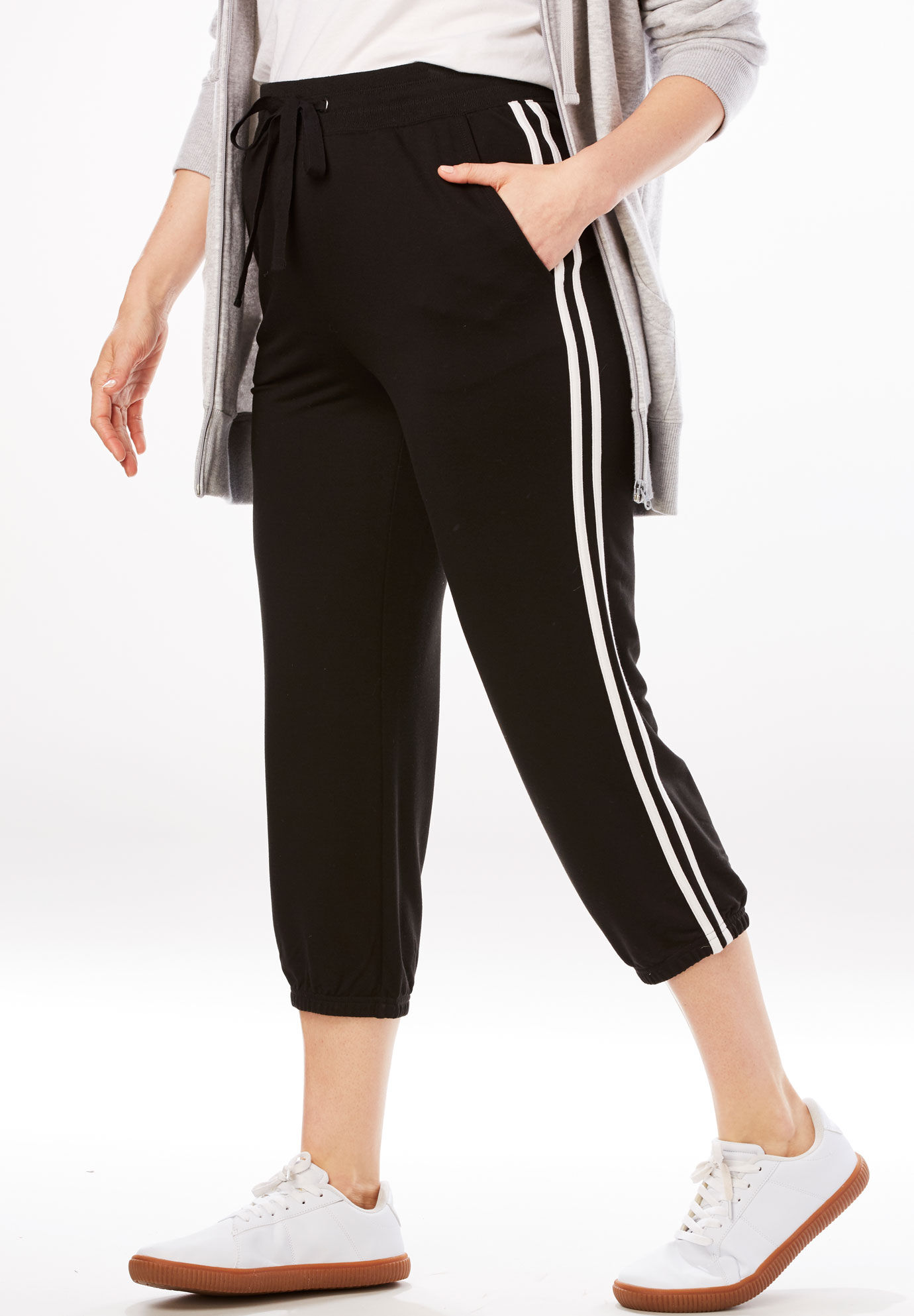 plus size capri joggers