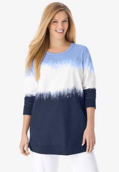 Woman Within Women's Plus Size Fleece Sweatshirt - M, Deep Claret