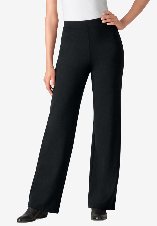 Hanes Women's Originals Jersey Flare Leg, Bell Bottom Stretch Pants, 31,  Black at  Women's Clothing store