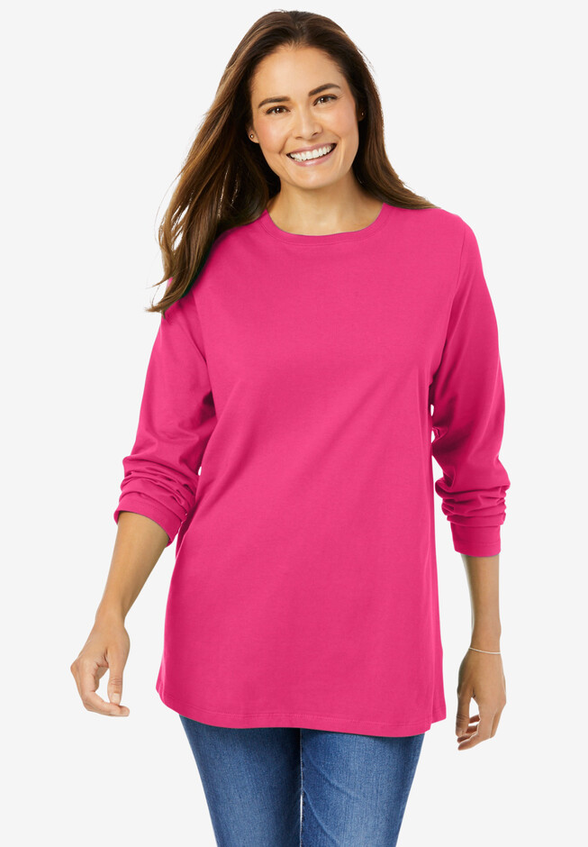 Woman Within Long Sleeve Top - Gem