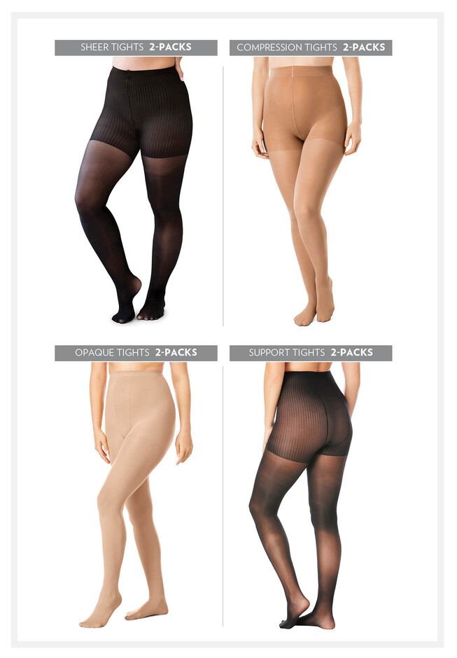 HA WA 5 Pack Women's Tights (3 Pack Sheer Tights + 2 Pack Semi Opaque Tights)  at  Women's Clothing store