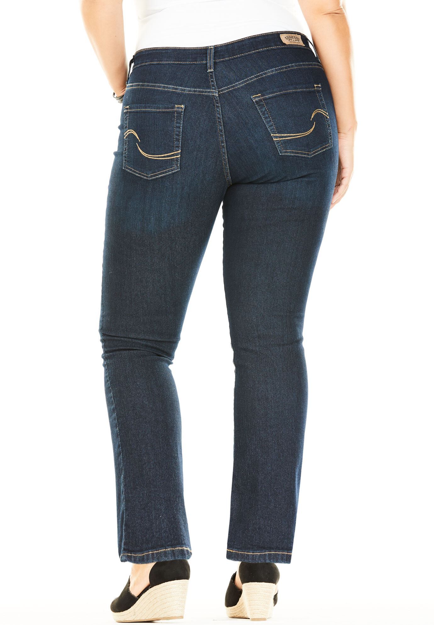 signature modern straight jeans