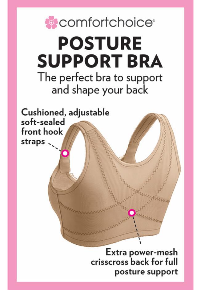 Perfect Posture Bra with Hook & Eye Straps, hook and eye bra 