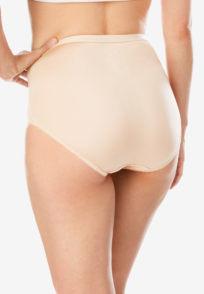 Comfort Choice Womens Plus Size Cotton Brief 10-Pack Underwear - 13
