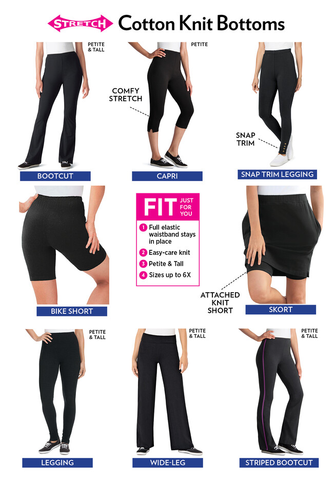  Women's Soft Capri Leggings Stretch Cotton Leggings Lightweight  Capri Length Workout Yoga Pants - Rug & Plus : Clothing, Shoes & Jewelry