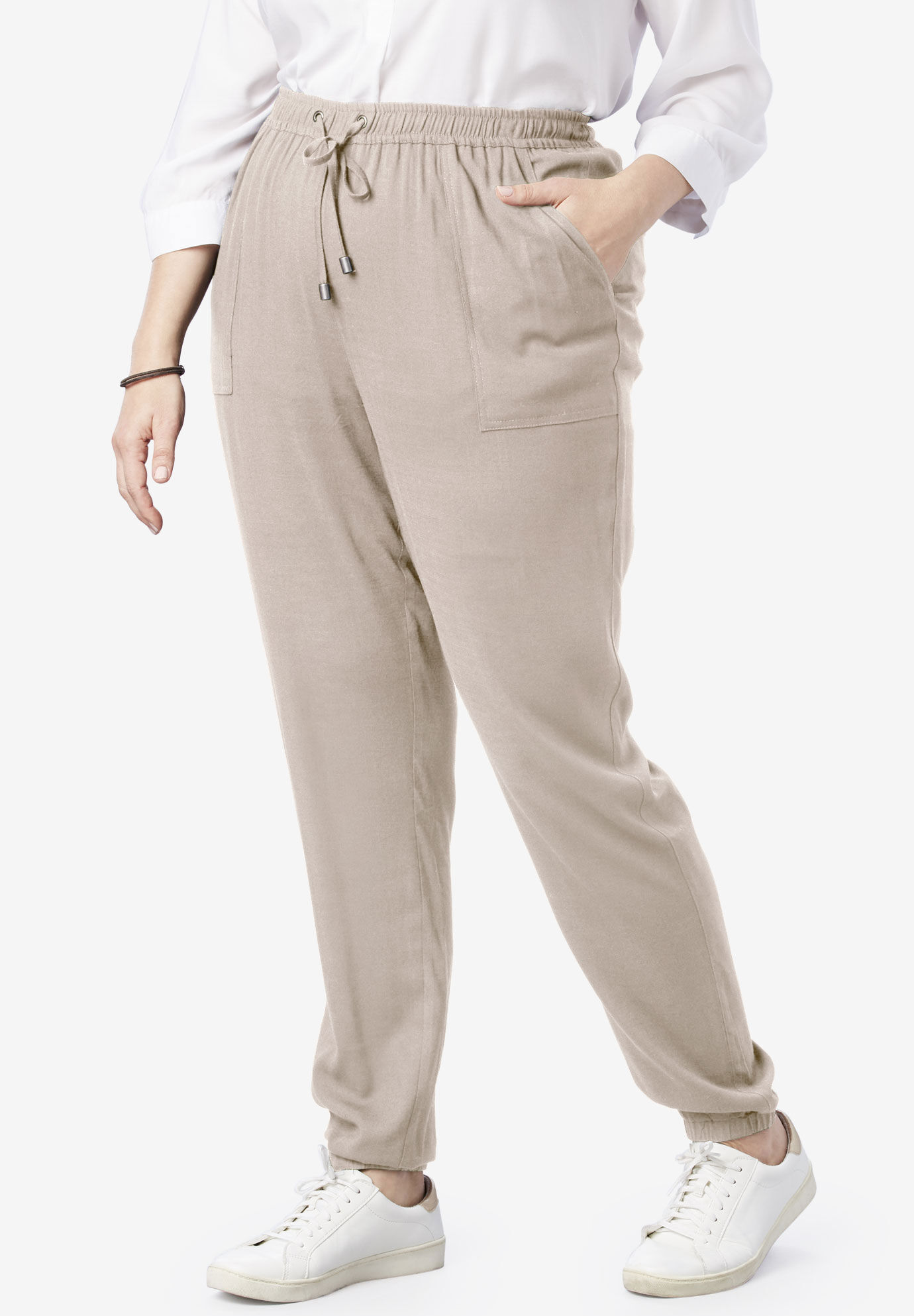 plus size utility joggers