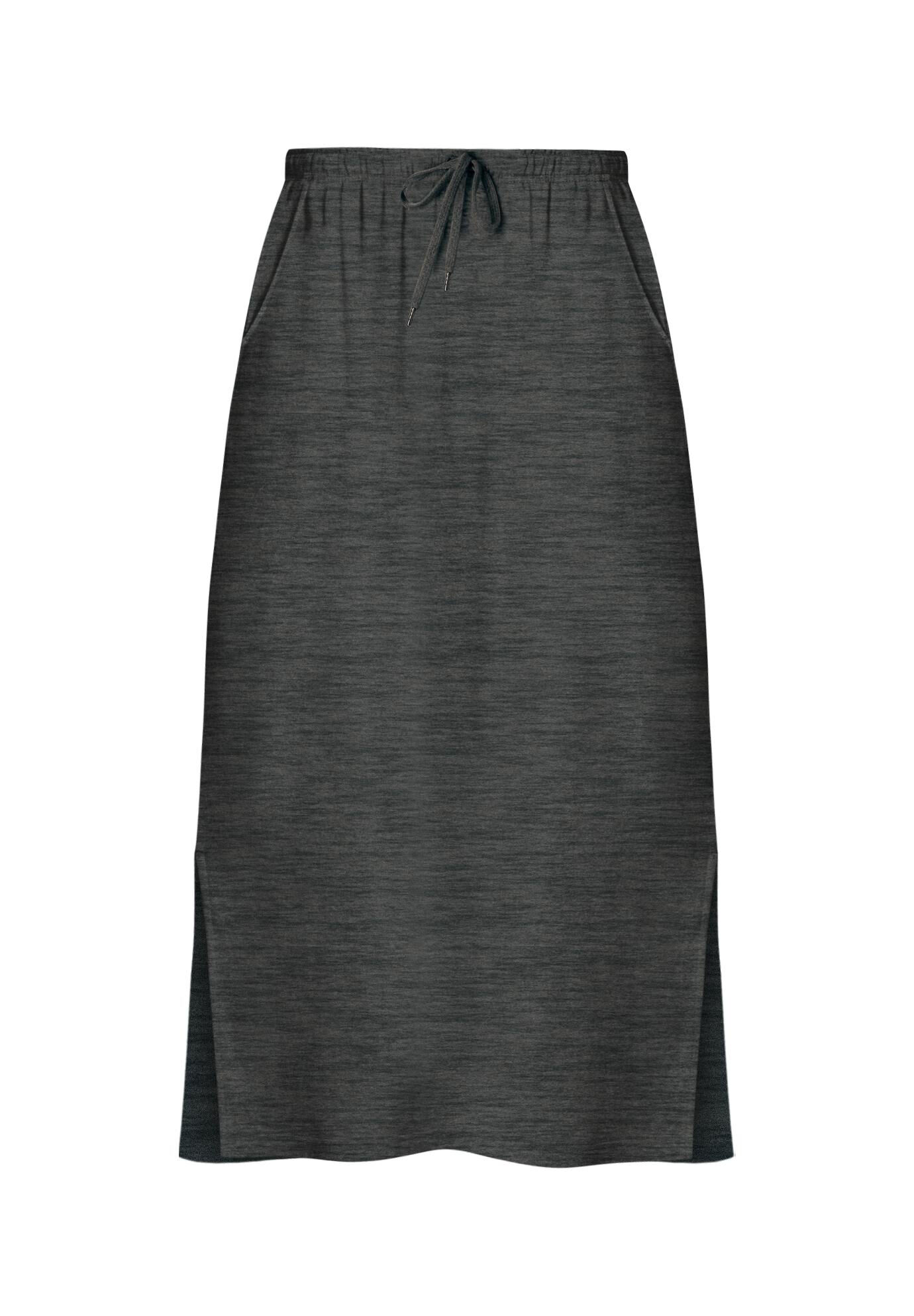 Sport Knit Side-Slit Skirt