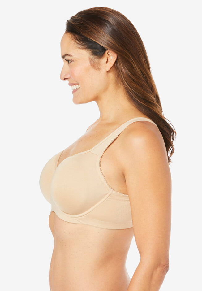 Hanes Womens Fit Perfection Lift Underwire Comfort Shape Beige