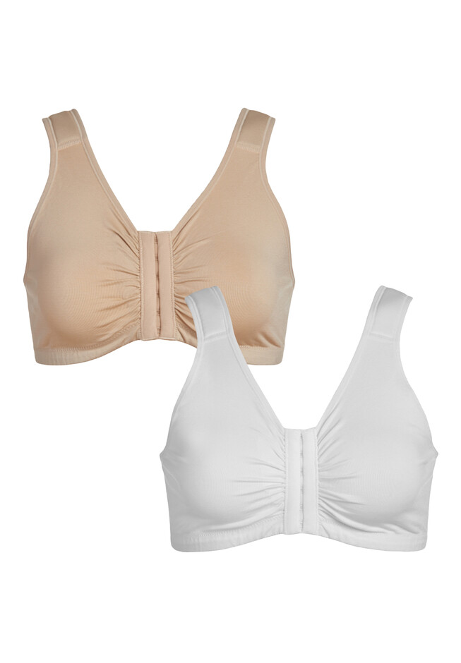 Laurel Seamless Comfort Front Closure Wireless Bra by Leading Lady - Plus  Size Bras