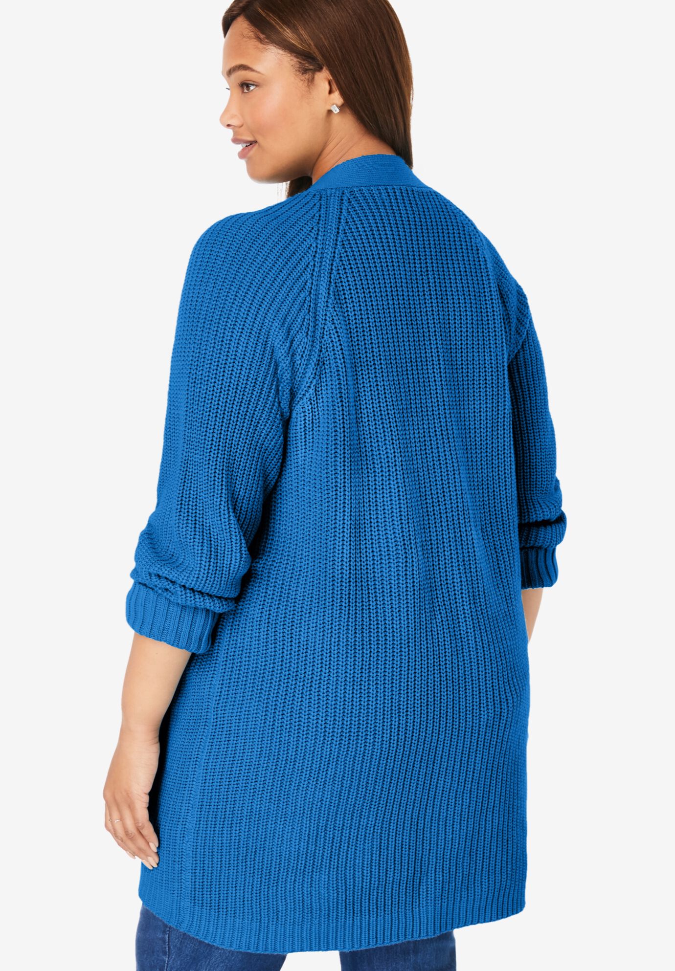 woman within cardigan sweaters