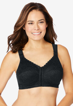Orchip Comfort Women Plus Size Front-Close Wirefree Bra, 6 Sizes 