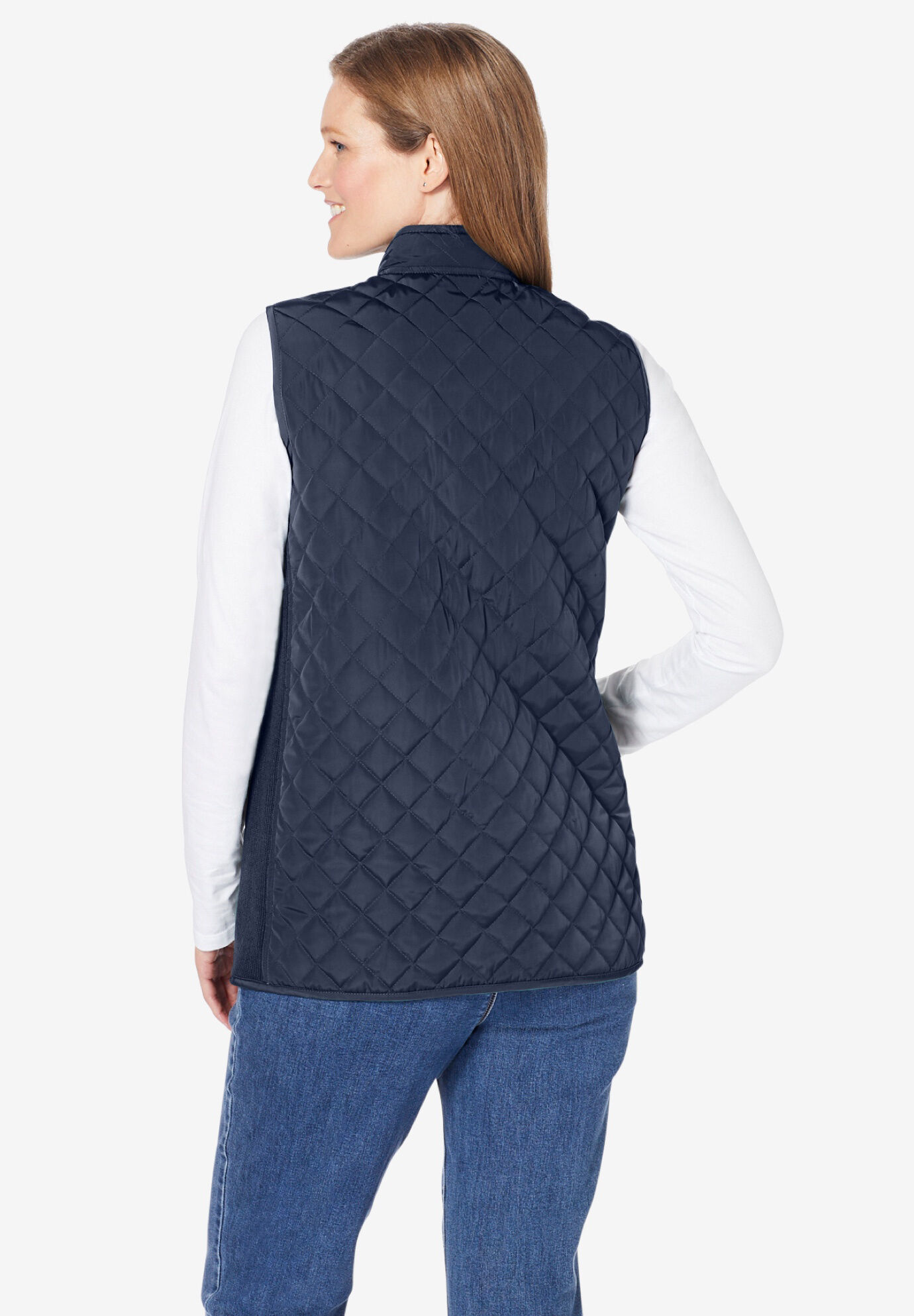 Zip-Front Quilted Vest