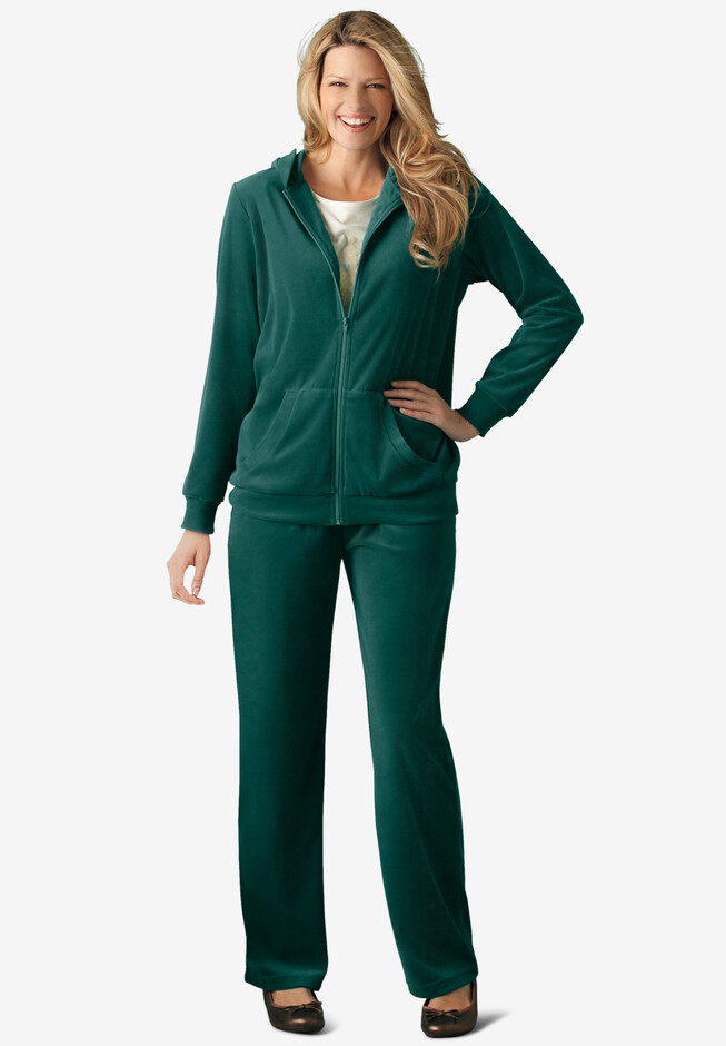 Women's 2 Piece Velour Tracksuit Set Long Sleeve Sweatsuit Casual  Loungewear with Hooded Velvet (Color : Khaki, Size : Medium) : :  Clothing, Shoes & Accessories