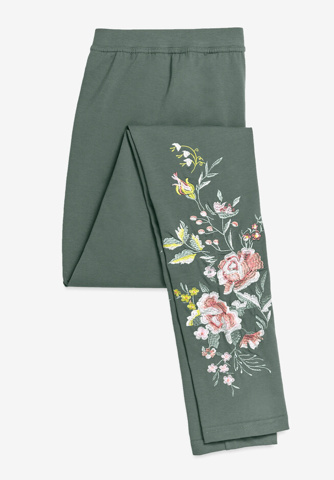 Trendy brand letter embroidery casual pants men's leggings