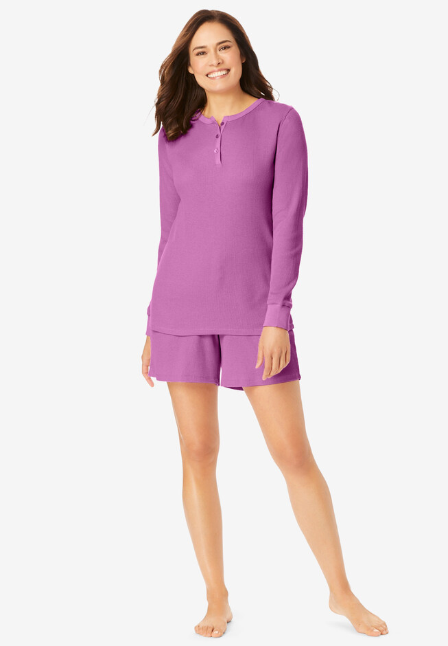 Thermal Henley Nightgown 