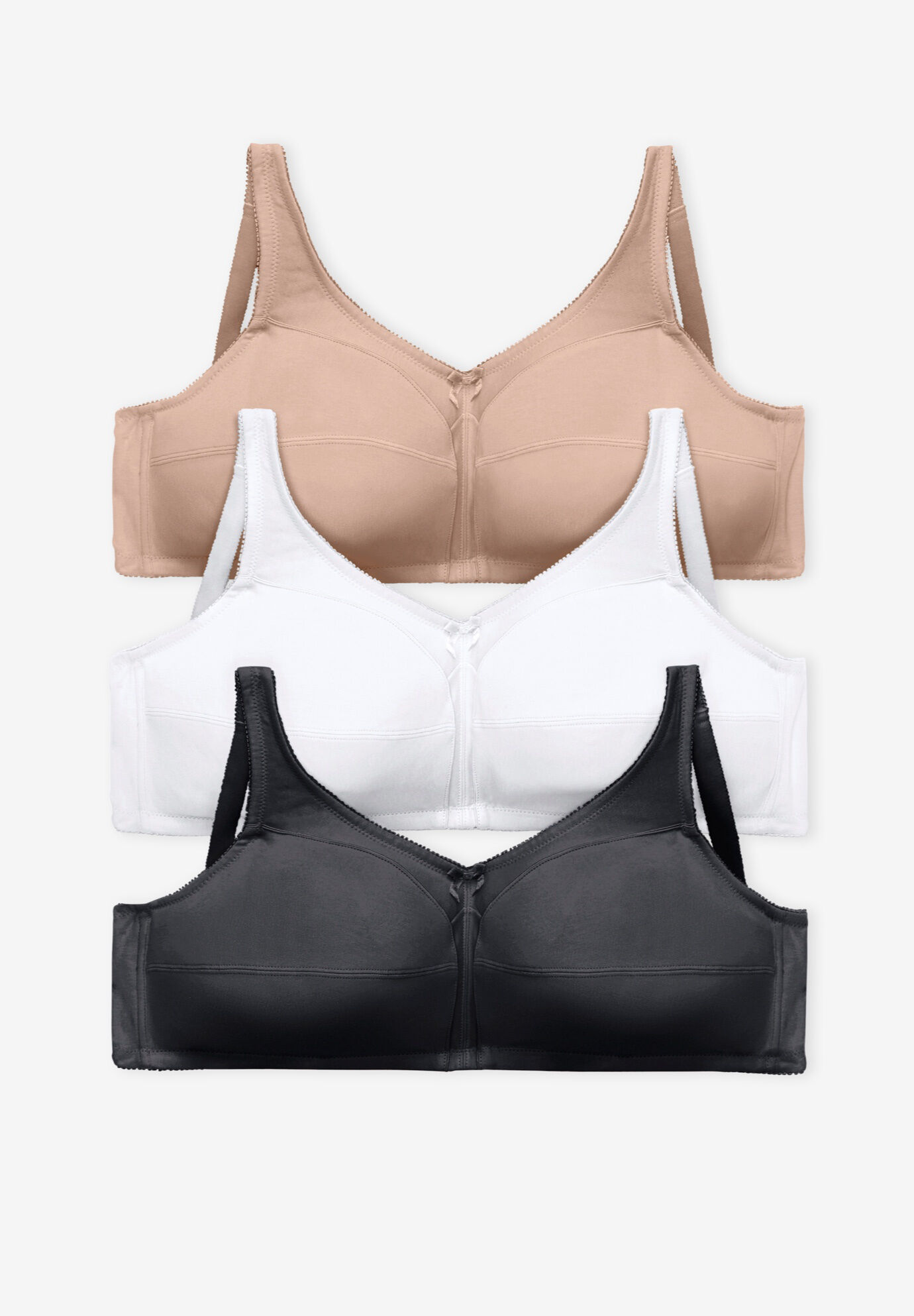 WHITE Cotton bra without push-up - XS - VivienVance