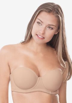 Women's Strapless Bra A-G 1/2 Cup Underwire Plus Size Balconette Bra with  Multiway Straps BS098