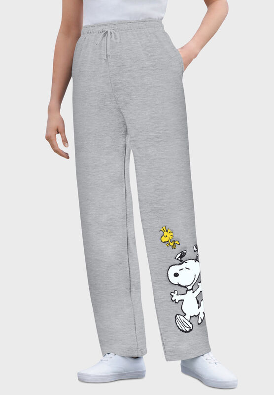 Snoopy Scarf Sharing Cinched Sweatpants