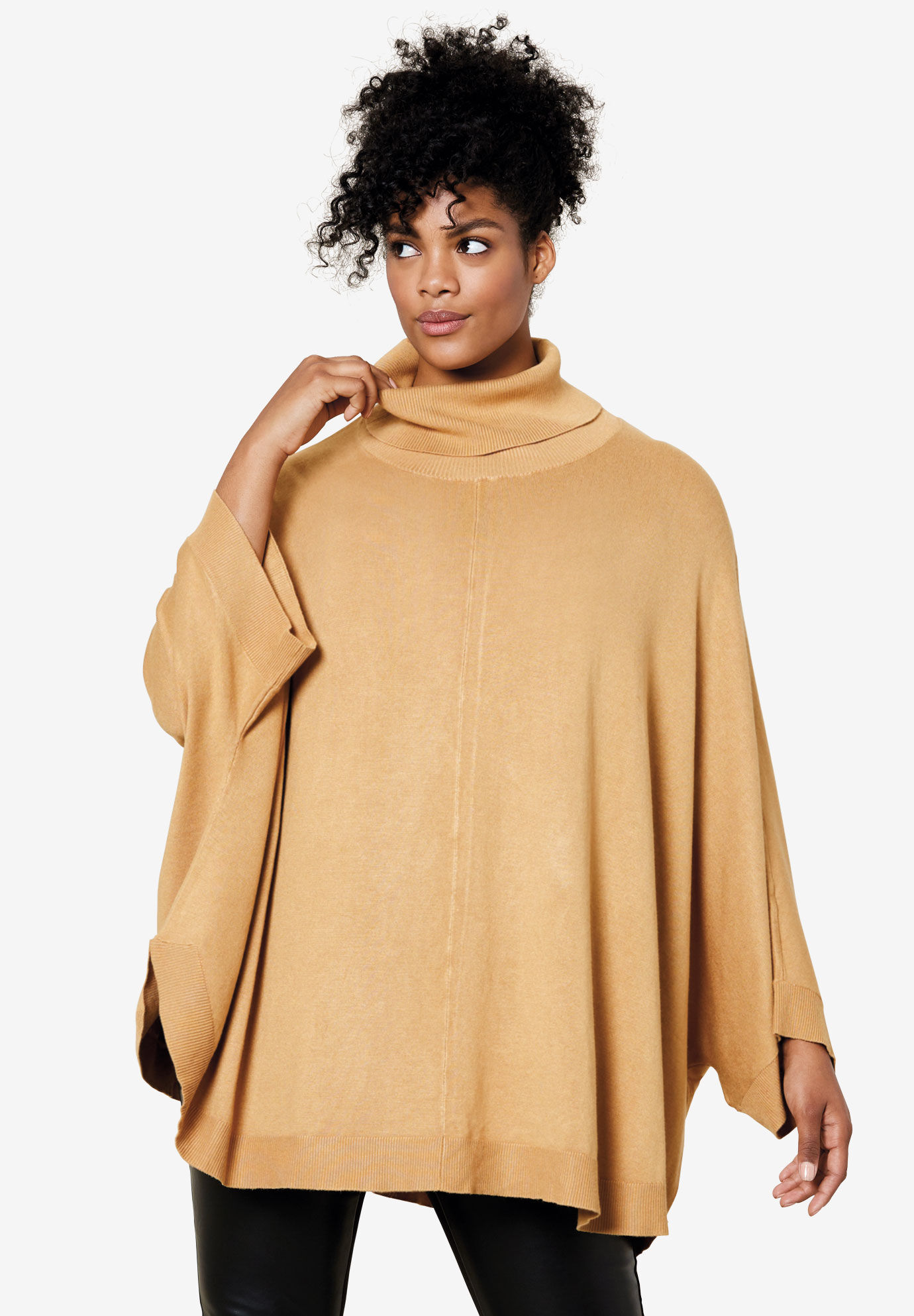 ＲＩＢＢＥＤ ＴＵＲＴＬＥＮＥＣＫ ＳＷＥＡＴＥＲ ＣＡＰＥ