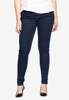 Women's Capri Jeans Skinny Jeggings Pull-On Denim Capris Pants with Pockets  Regular & Plus Size